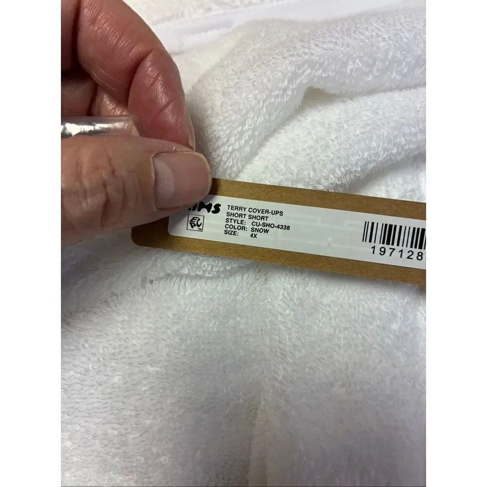 SKIMS NWT Swim Terry Cover Up Short Short in Snow Size